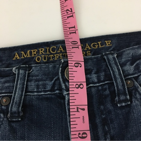 American Eagle Core Flex Dark Wash Slim Straight Jeans Size 28 - Picture 11 of 12